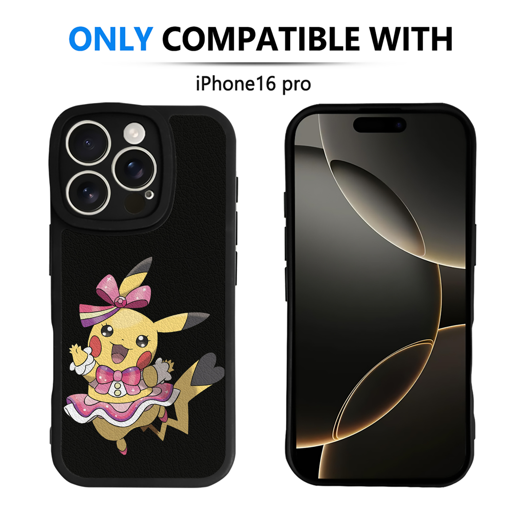 （画像用） ポケットモンスター Pokémon 【iPhone 16シリーズ対応】シリコンスマホケース（レザー調） 材質：シリコン